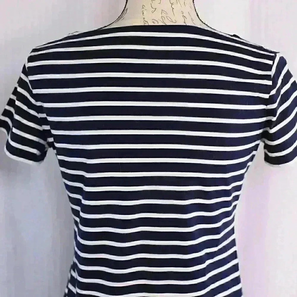 Boden Stripes Ahead of the Rest Size 4 blue/white stripe jersey - Picture 7 of 11
